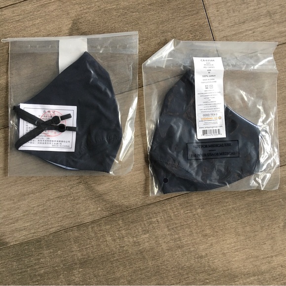 NEW 100% COTTON FACE MASKS 2 PCS - Picture 2 of 3